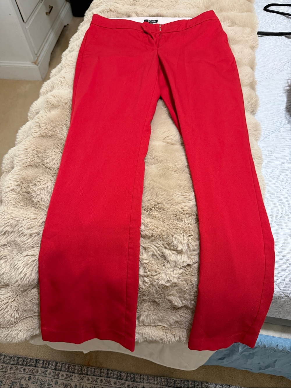 XOXO Bright Red Wide-Leg Pants